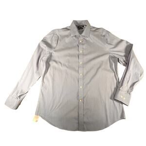 Lauren Ralph Lauren Ultraflex Slim Performance Stretch Blue Button Up Shirt, XL